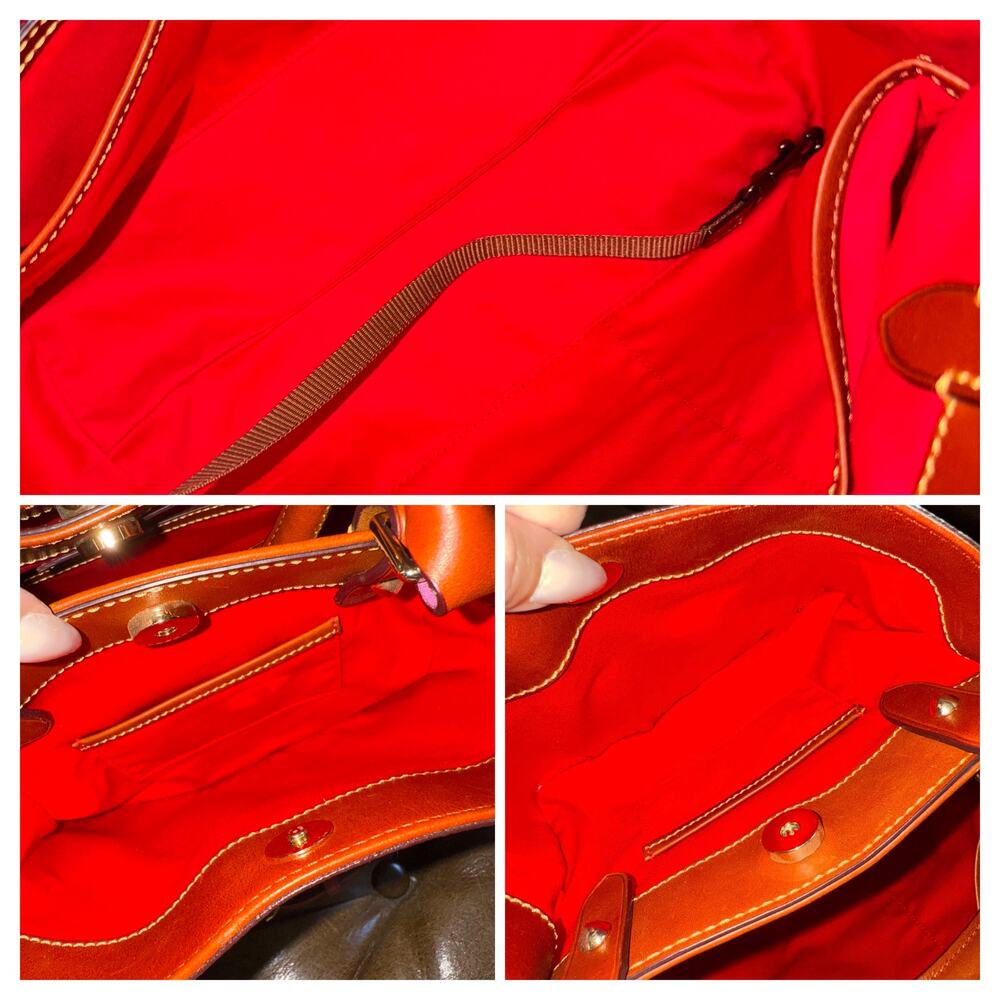 Dooney & Bourke Gretta Brenna Satchel Brown T-Moro DB Monogram Crossbody Tote - Picture 8 of 15